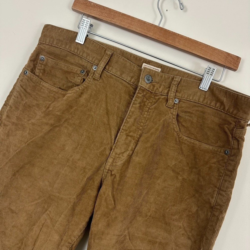 J. Crew 770 Pants Brown Corduroy Cotton Straight Fit Everyday Wear Mens 33x32